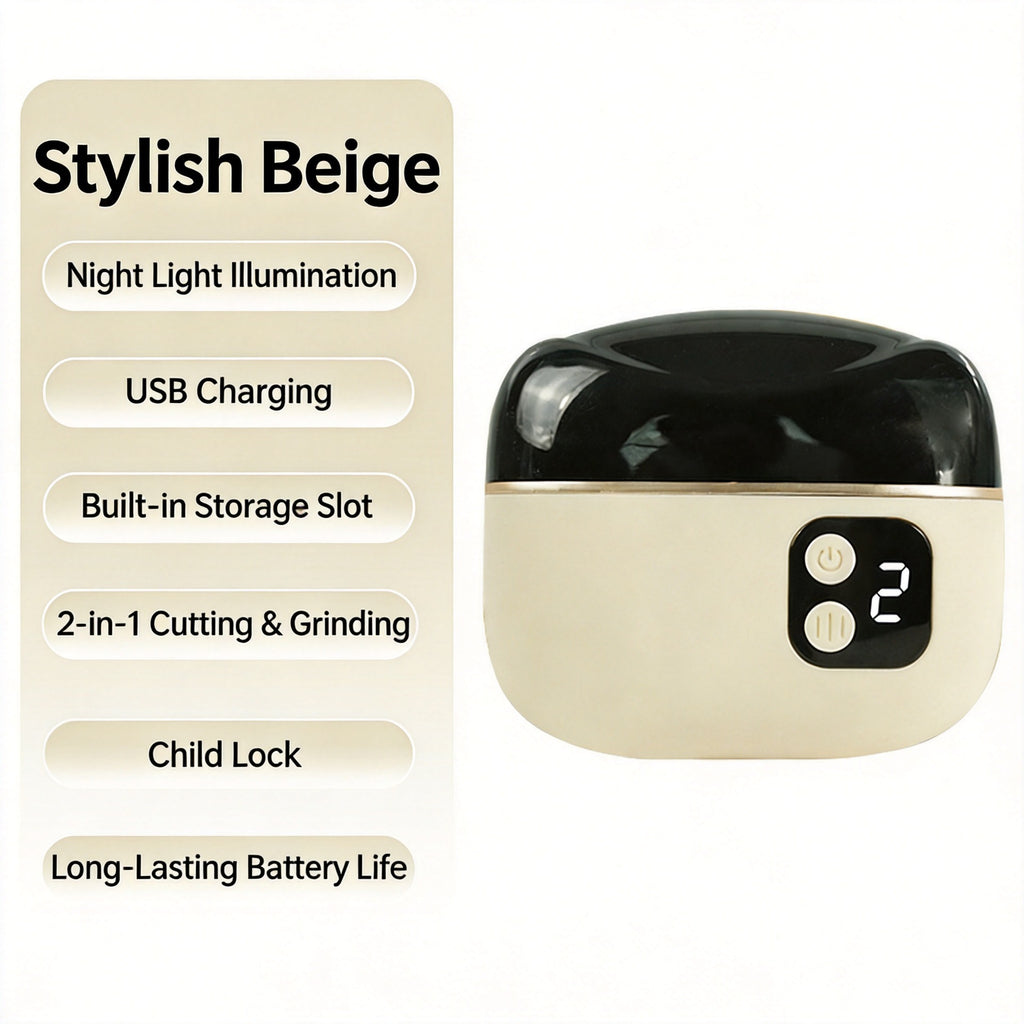2-in-1 electric nail clipper and polisher
