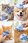 Cat & Dog Deshedding Brush – Self-Cleaning Grooming Tool for Long & Short Hair Pets (Blue)