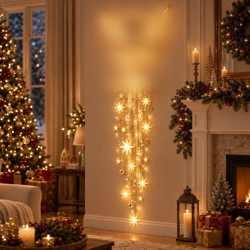 Lighted Christmas wall hanging, Embrace design