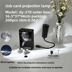 USB Starry Sky Car Roof Projector, black model with 2 projection cards