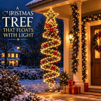 Spiral LED Christmas hanging ornament, Star Tree design