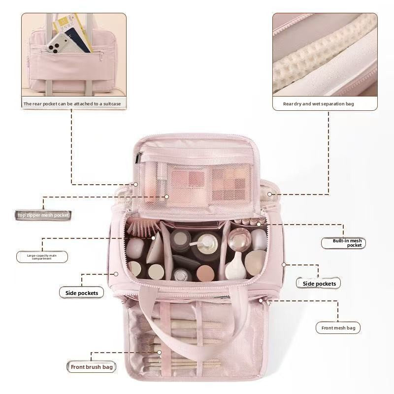 Quilted Travel Makeup Bag - product view 3