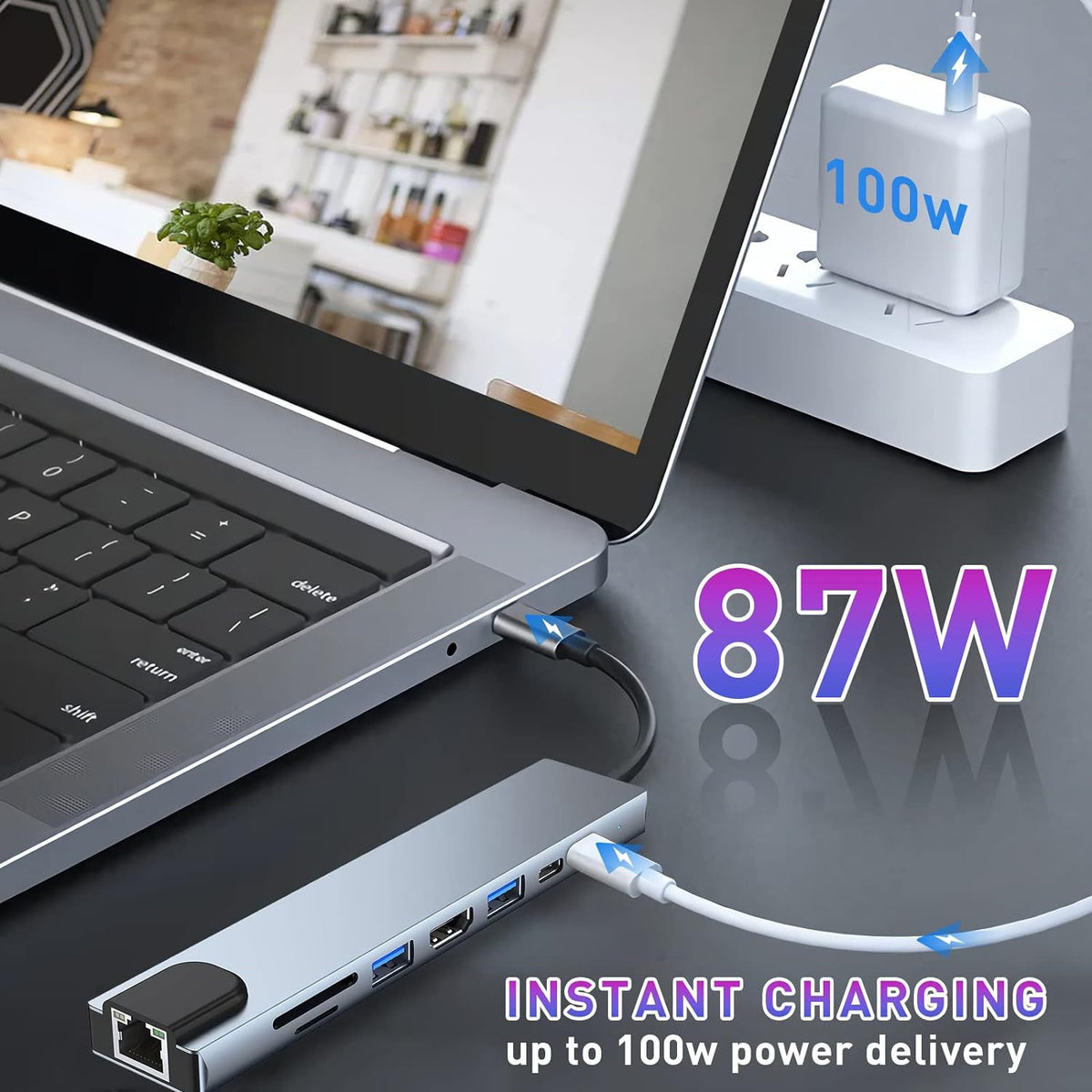 USB-C Multiport Hub – 5-in-1, 6-in-1 & 8-in-1 - product view 2