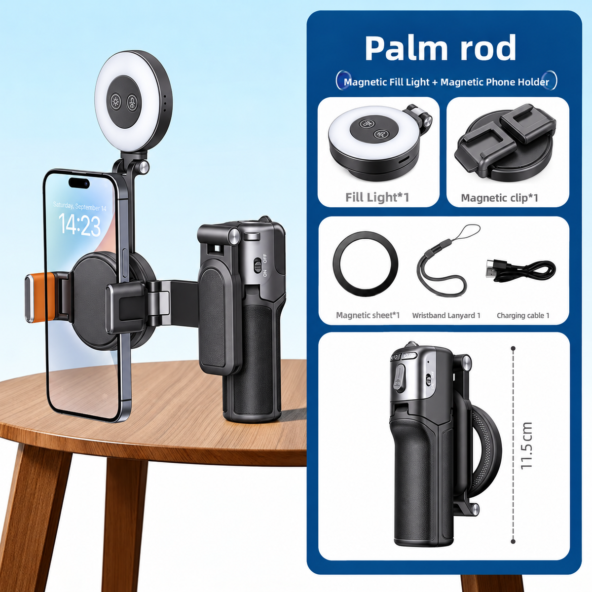 Magnetic Selfie Stick with Tripod