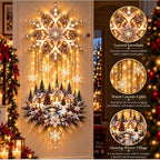 Lighted Christmas wall hanging, Snowflake design