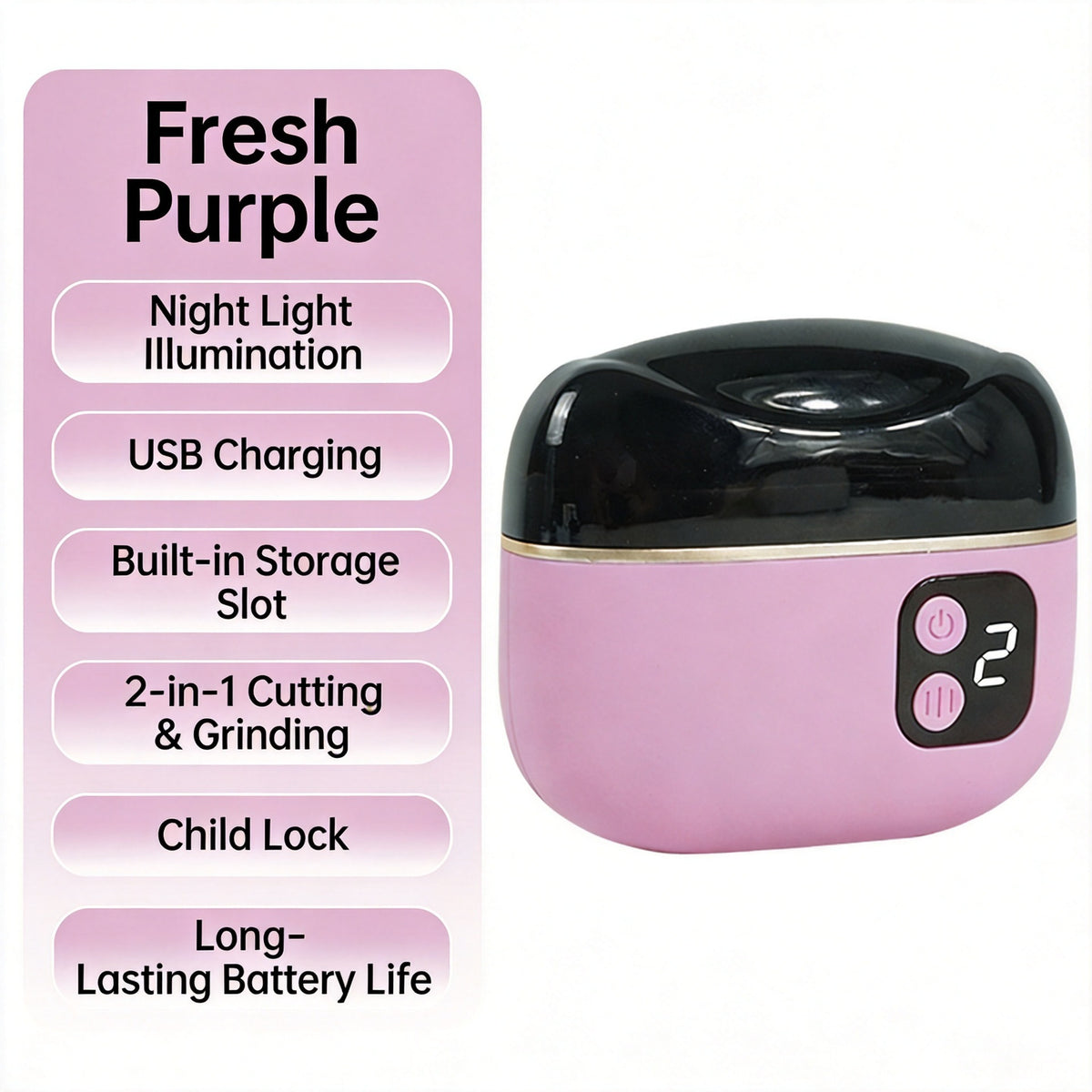 2-in-1 electric nail clipper and polisher