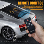 Remote control demonstration for a hand-shaped LED car window light