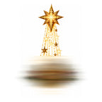 Lighted Christmas wall hanging, star design on a white background