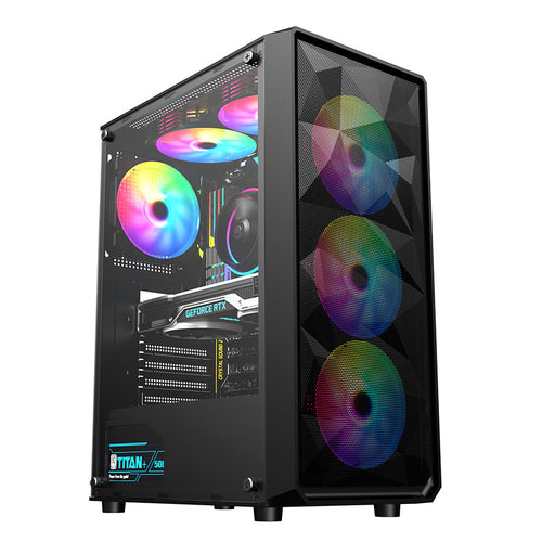 Black Desktop Computer Case - product view 1