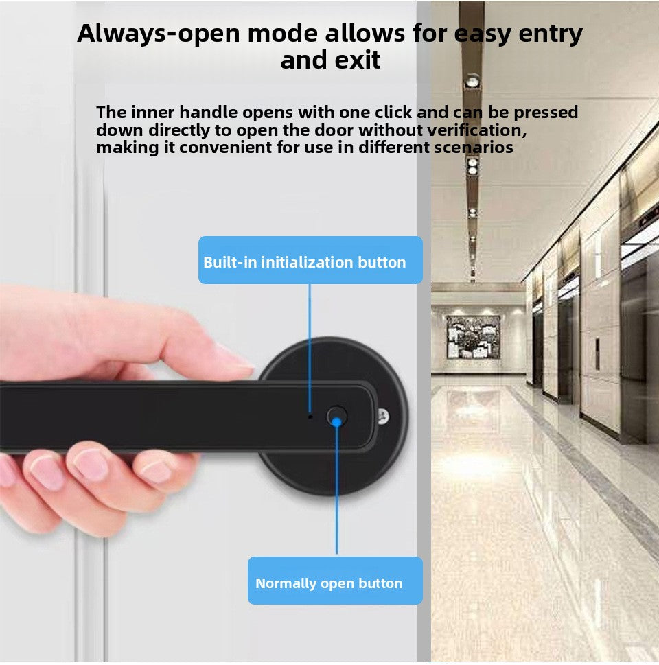 Smart Fingerprint Door Lock with Bluetooth and Key Access - product view 3